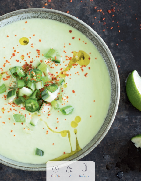 Gurken-Avocado-Suppe mit Joghurt