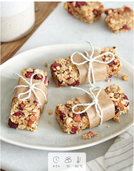 Zimtige Cranberry-Müsliriegel