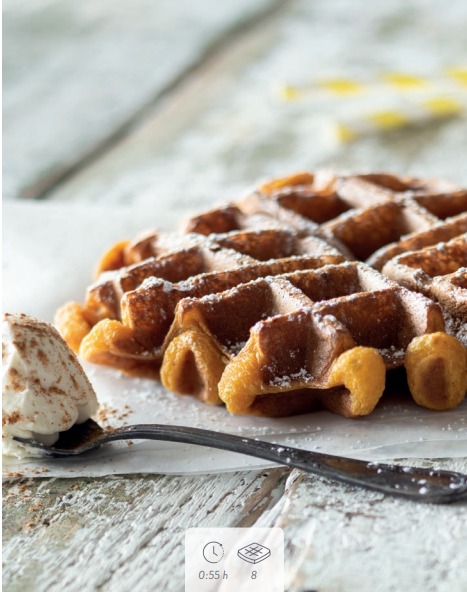 Belgische Kürbis-Waffeln mit Mascarpone