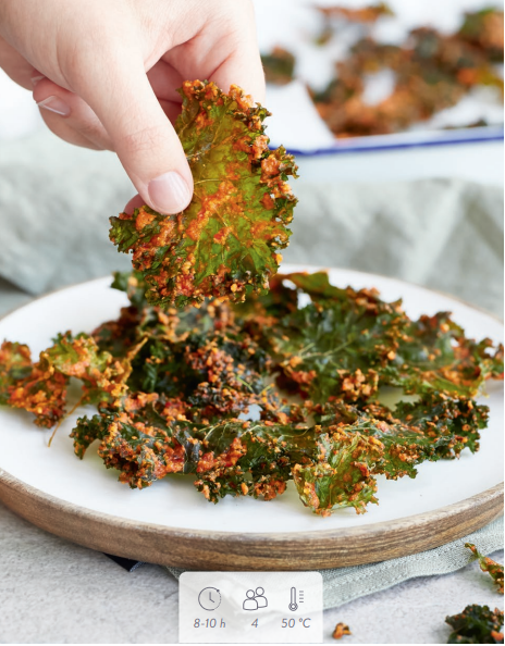 Feurige Grünkohlchips mit Tabasco
